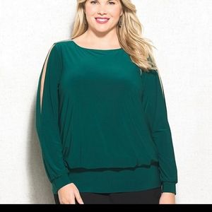 New Avenue Green Cold Shoulder Blouse 14/16